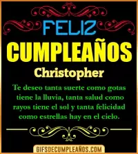 Frases de Cumpleaños Christopher